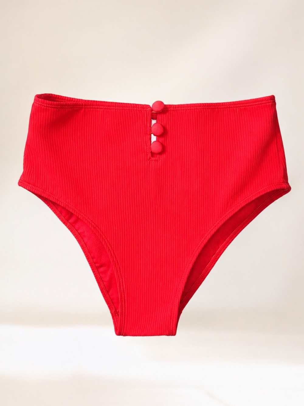 NWOT Xhilaration Red High Rise Waist Cheeky Bikini Swim Bottom Separate Small